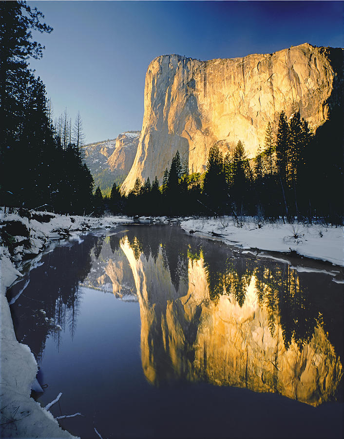 Yosemite National Park Photograph - 2M6542-El Cap Reflect by Ed  Cooper Photography