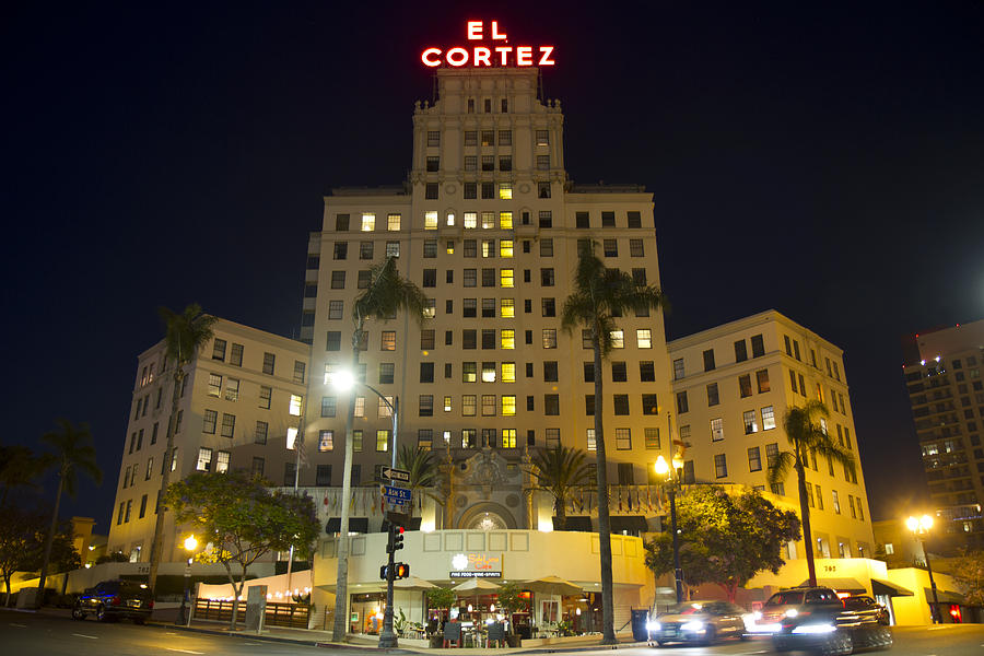El Cortez Hotel at night Photograph by Nathan Rupert