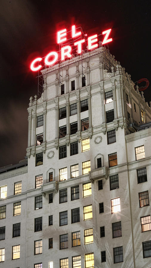 El Cortez -- Neon at Night Photograph by Stephen Stookey