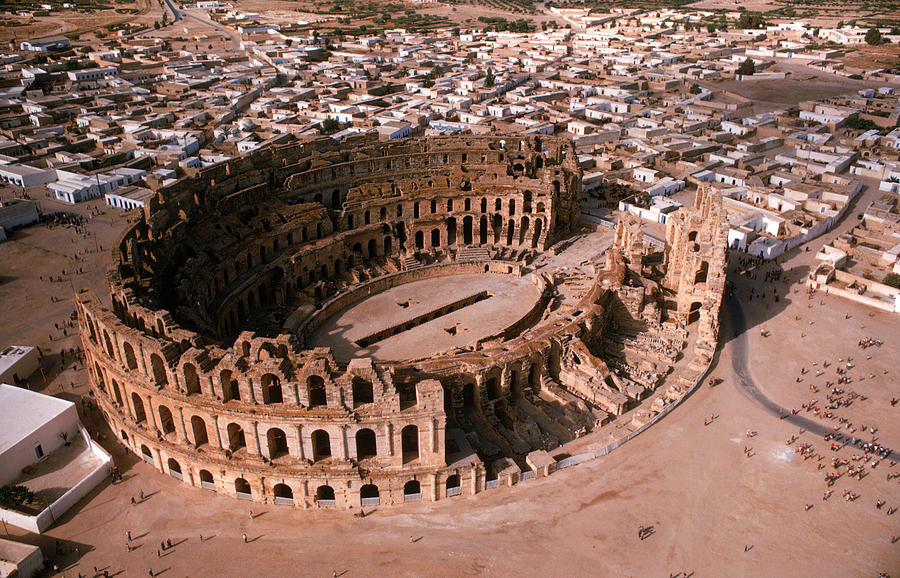 Architecture Photograph - El Djem Coliseum, Tunisia by Brian Brake