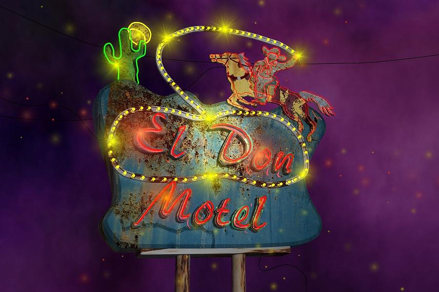 Landscape Digital Art - El Don Motel by Larry  Page