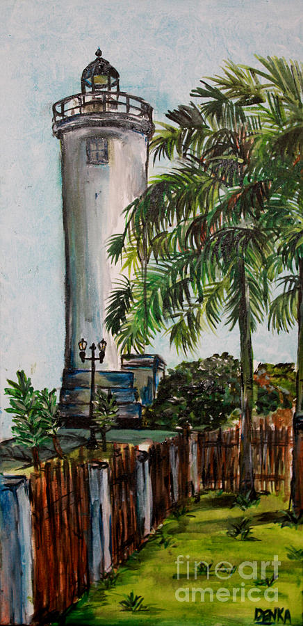 Lighthouse Painting - El Faro by Alex Denka
