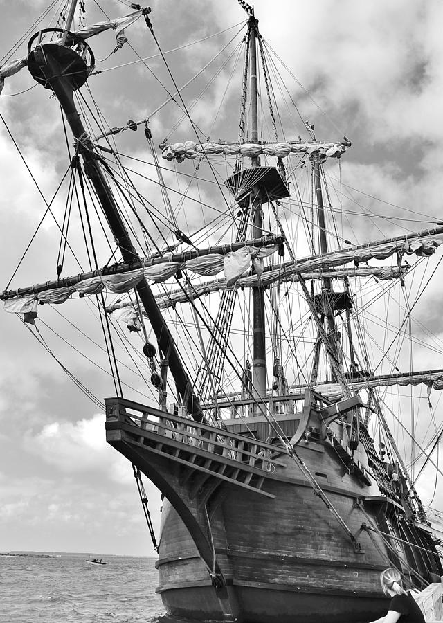 Boat Photograph - El Galeon - Spanish Tall Ship - Ocean City Maryland by Kim Bemis