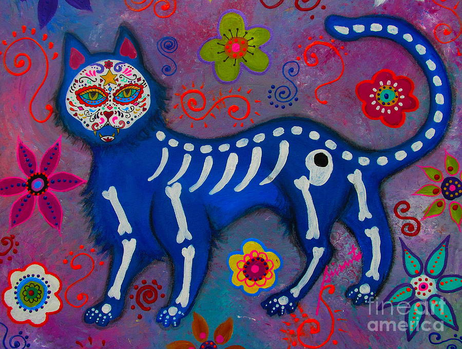 El Gato Azul Painting by Pristine Cartera Turkus