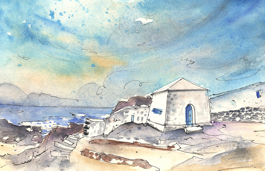 El Golfo in Lanzarote 01 Painting by Miki De Goodaboom