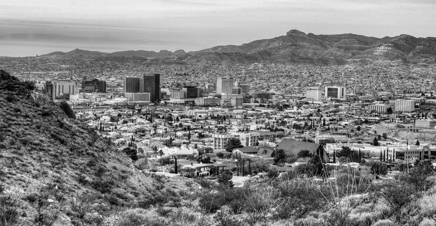 El Paso in Black and White Photograph by JC Findley