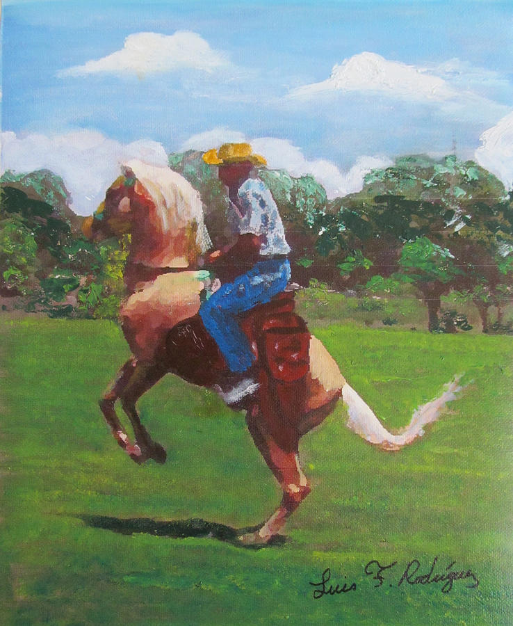 El Patron Painting by Luis F Rodriguez