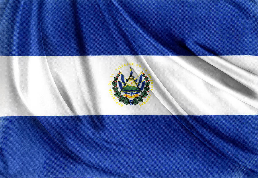 El Salvador flag Photograph by Les Cunliffe