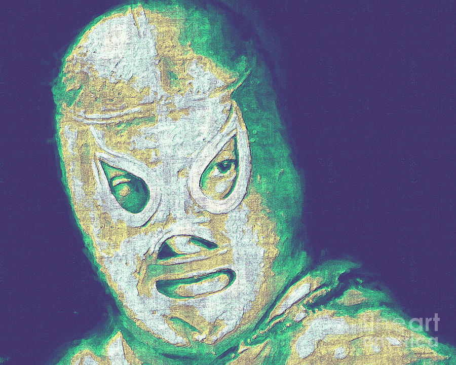 Sports Photograph - El Santo The Masked Wrestler 20130218v2 by Wingsdomain Art and Photography
