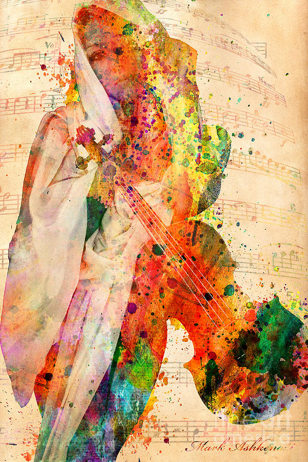 Music Painting - El Violin  by Mark Ashkenazi