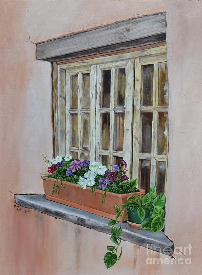 Elayne Look Through the Window Painting by Mary Rogers