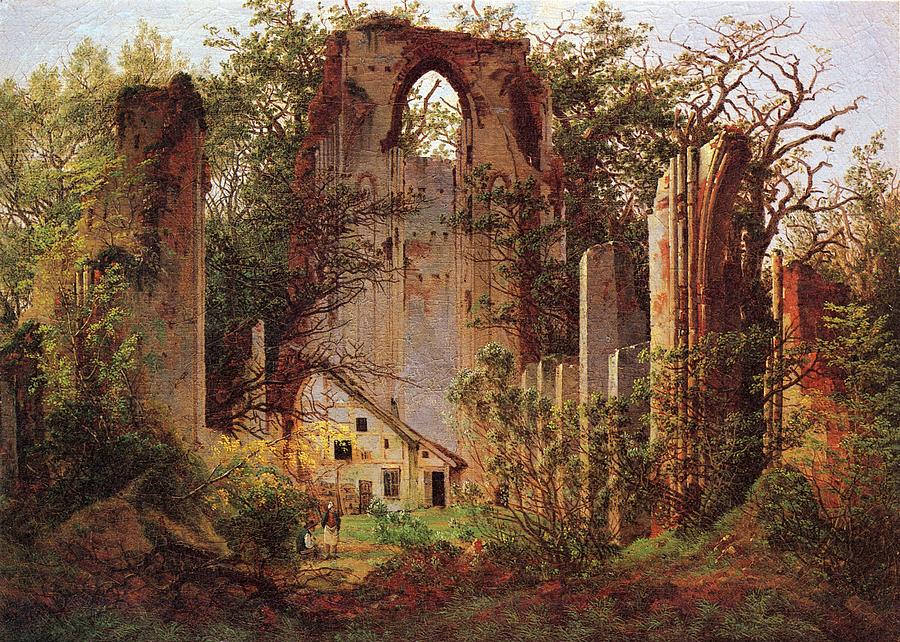 Eldena Monastary Ruins Painting by David Caspar Friedrich