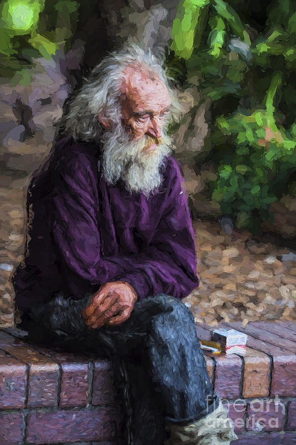 Elderly man sits on a wall Photograph by Sheila Smart Fine Art Photography