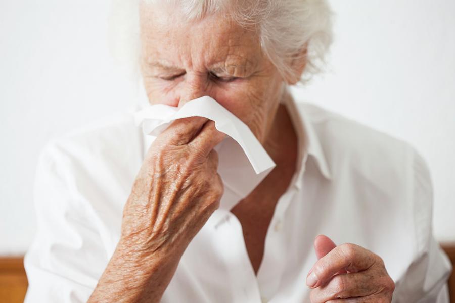 Elderly Woman Blowing Her Nose Photograph by Cristina Pedrazzini ...