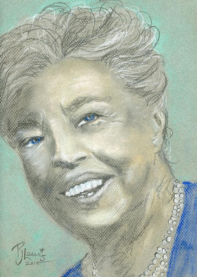 Portrait Drawing - Eleanor Roosevelt by PJ Lewis