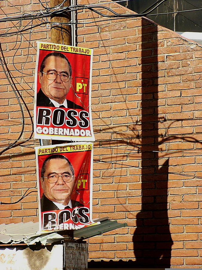 Election posters border town Nogales Sonora Mexico 2000 Photograph by David Lee Guss