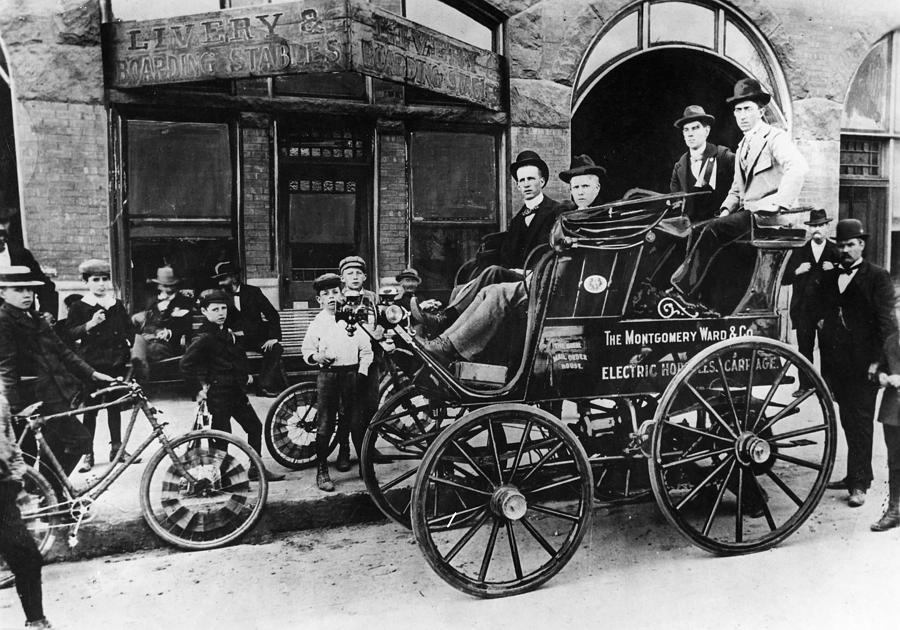 Electric Automobile, 1897 Photograph by Granger