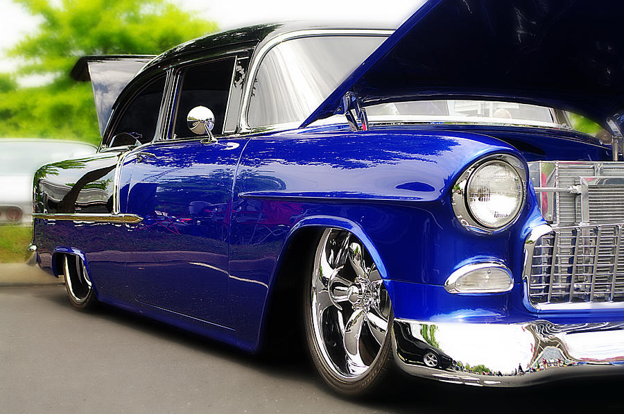 Electric Blue 55 Chevy by Jen T