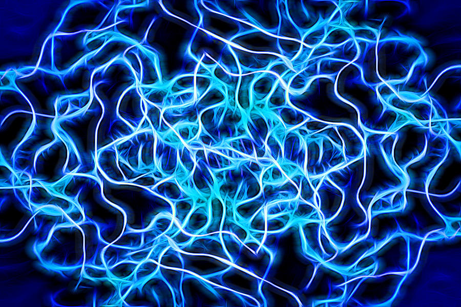 Electric Blue Abstract Photograph by Shelley Neff