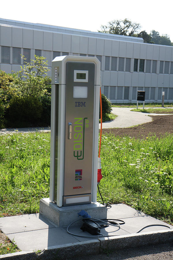 Electric Car Charger Photograph by Ibm Research