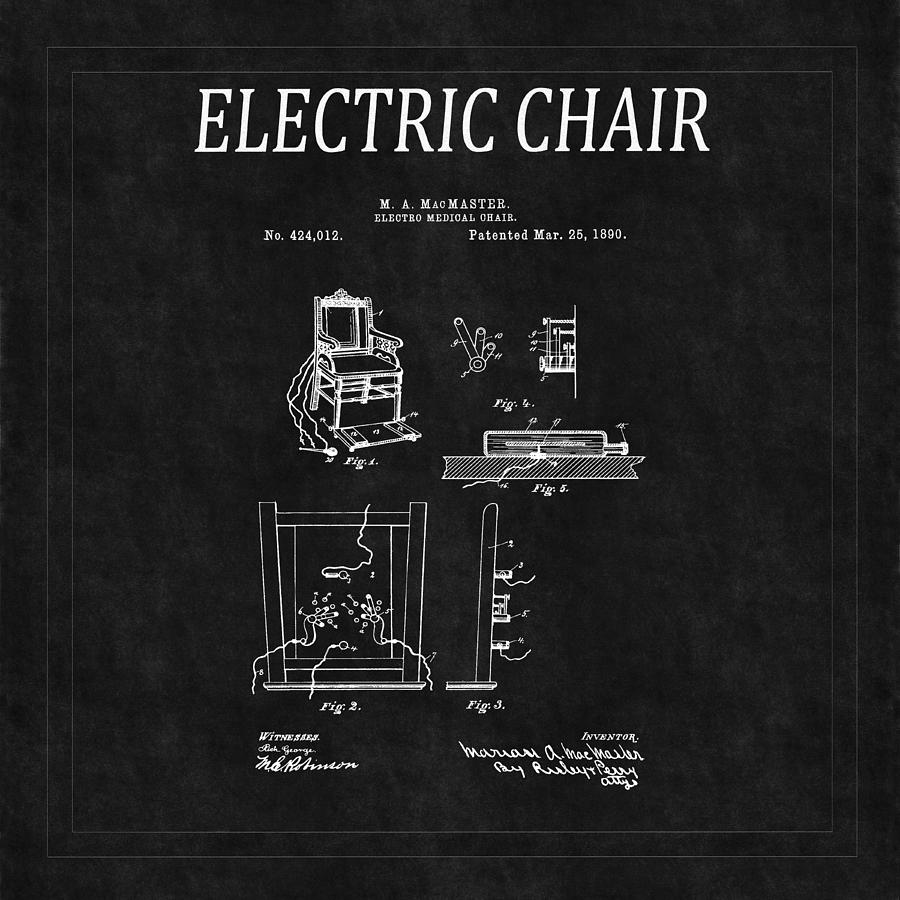 Electric Chair Patent 2 Photograph by Andrew Fare