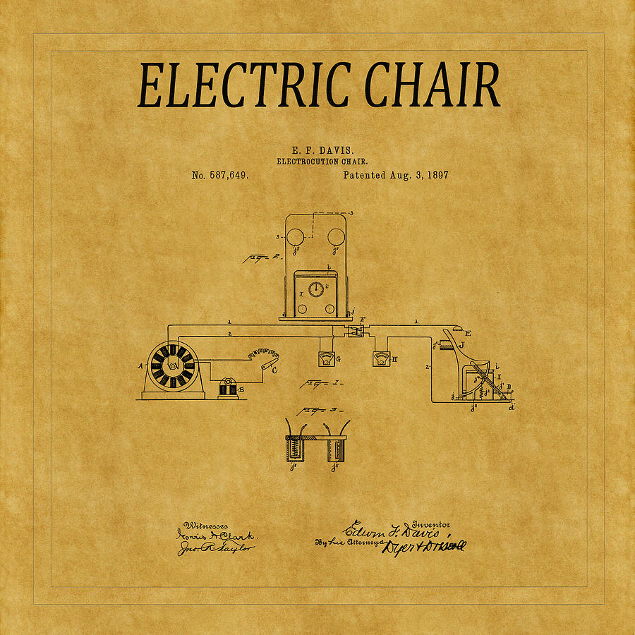 Electric Chair Patent 5 Photograph by Andrew Fare