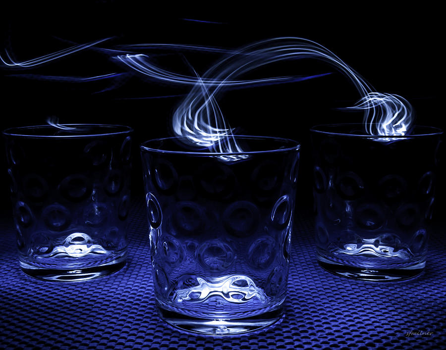 Electric Cocktails - Light Painting Photograph by Steven Milner