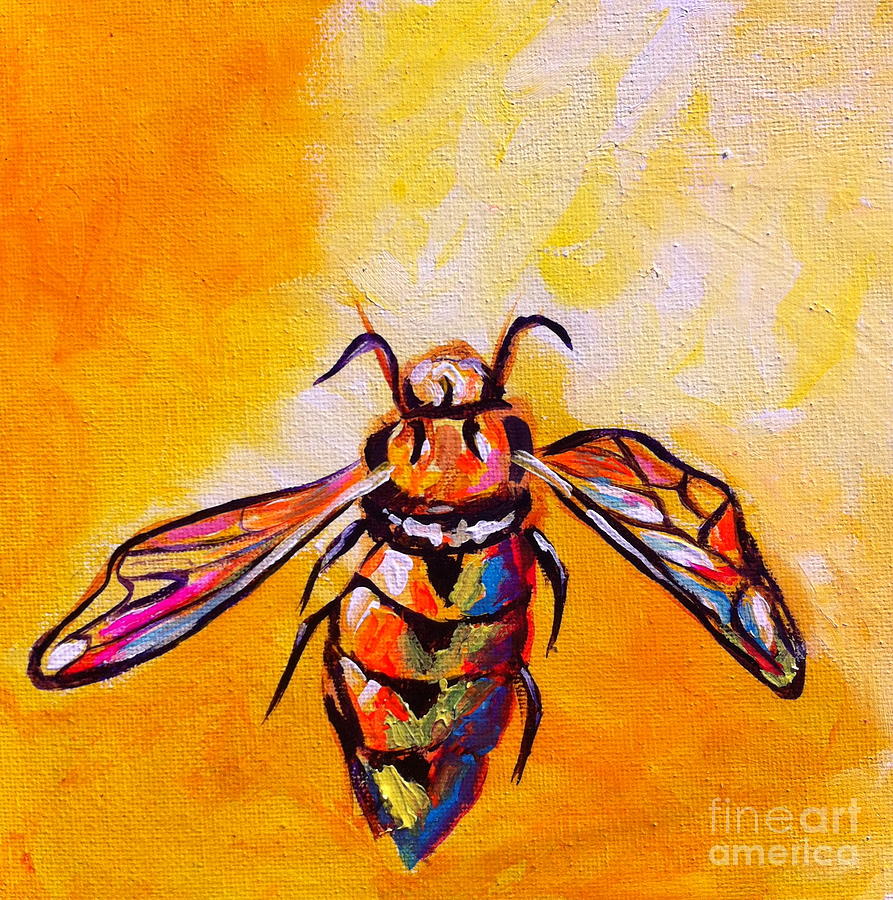 Electric Honey Bee Painting by Kim Heil