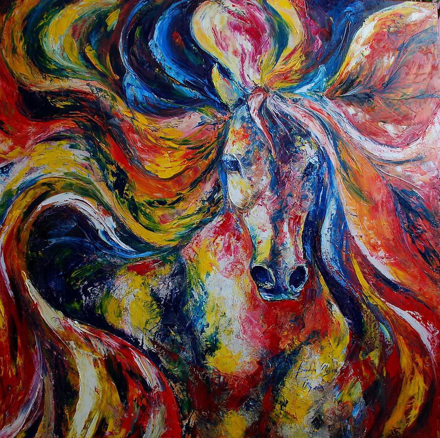 Electric Horse Painting By Burduja Olesea - Fine Art America