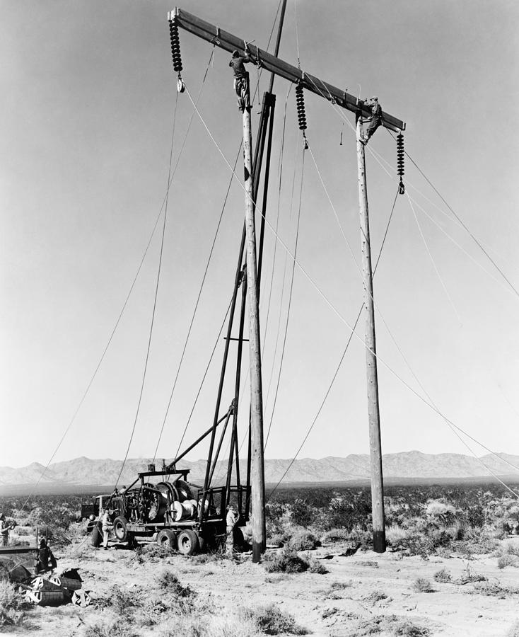Electric Lines, C1940 Photograph by Granger Fine Art America