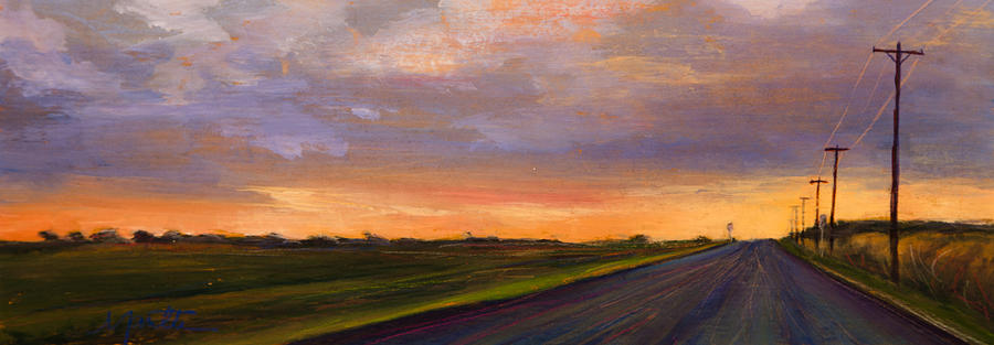 Sunset Painting - Electric Sunset 2 by Athena Mantle