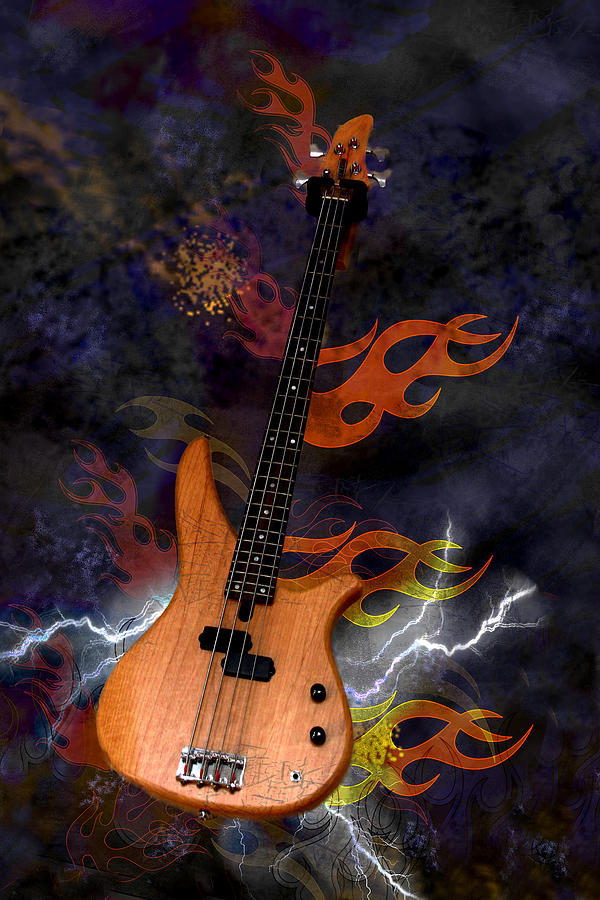 Bass Digital Art - Electrical Fire by Suzanne Barber