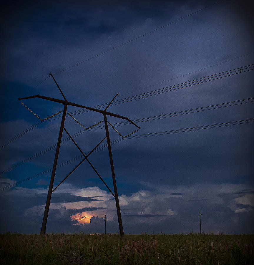 Electrical Storm At Sunset Off 27 Florida Everglades Photograph by Bradley R Youngberg