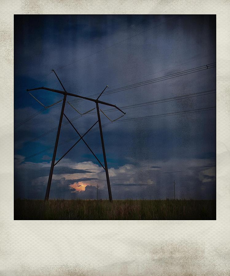 Electrical Storm Off 27 Polaroid Photograph by Bradley R Youngberg