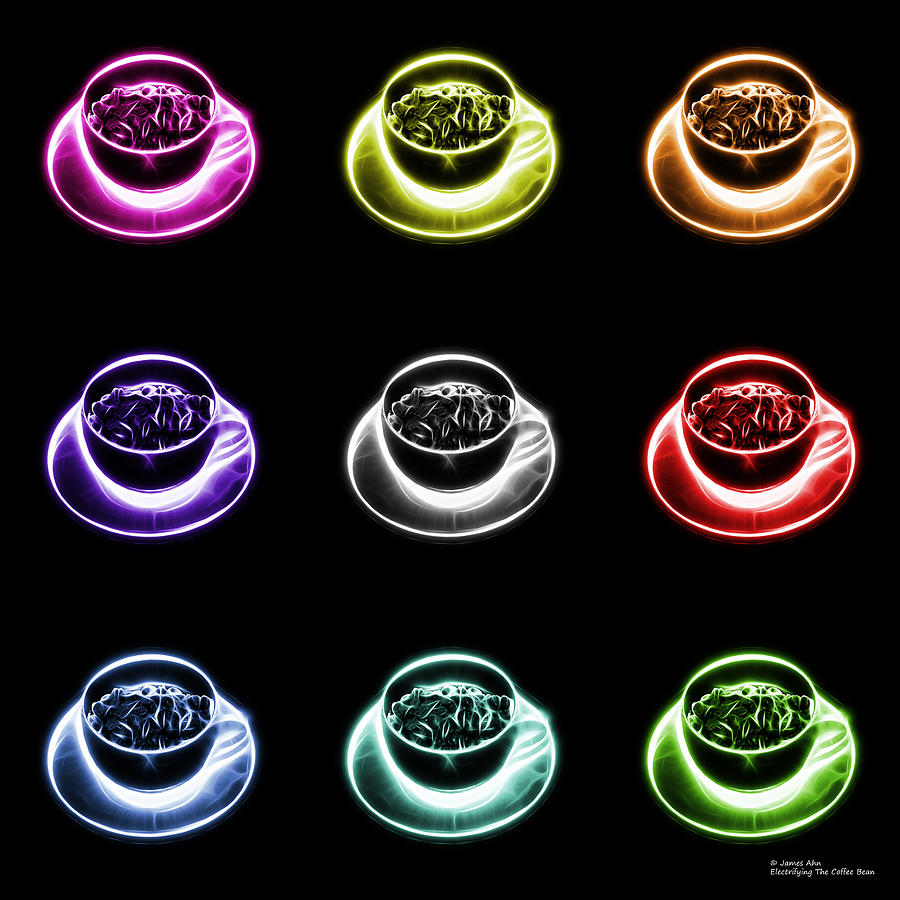 Electrifyin The Coffee Bean Pop Art - Multi-BB Digital Art by James Ahn