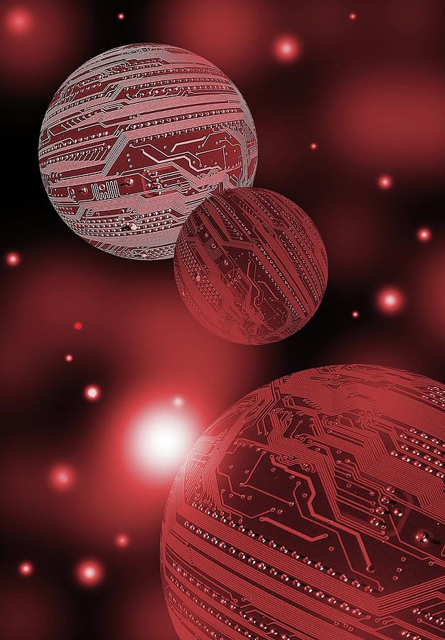 Electronic Worlds Photograph by Tony Craddock/science Photo Library