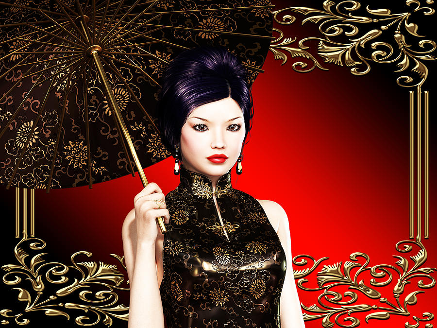 Elegant Asian Woman Digital Art by Legend Imaging | Fine Art America