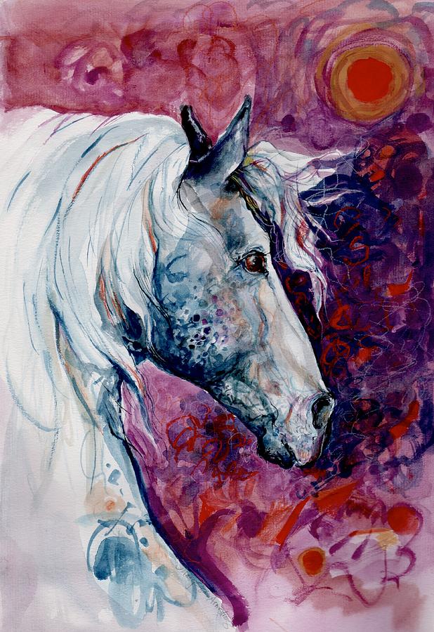 Elegant horse Painting by Mary Armstrong