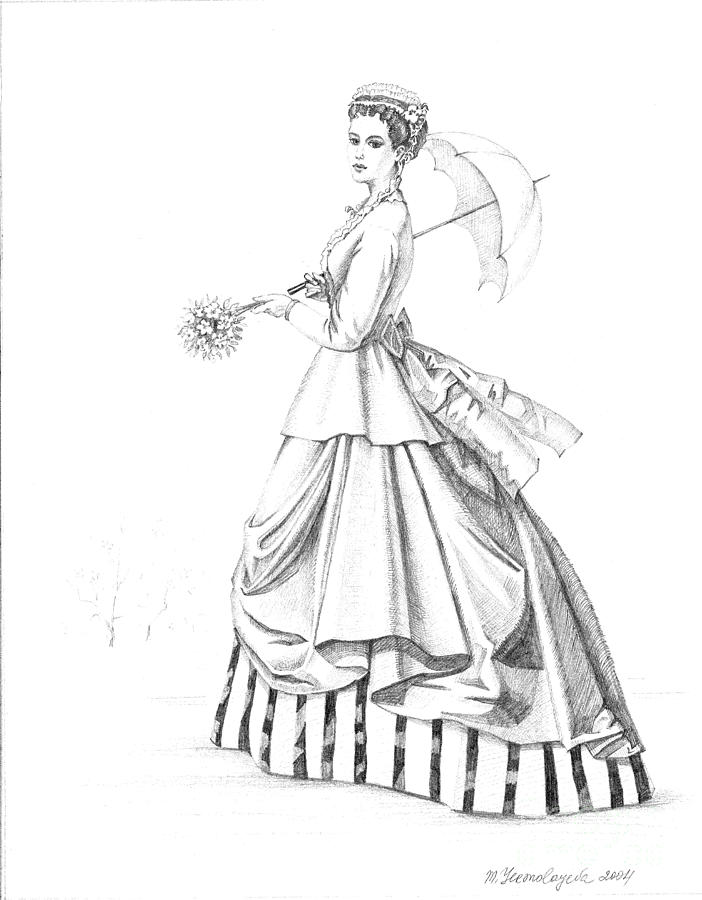 elegant lady sketch