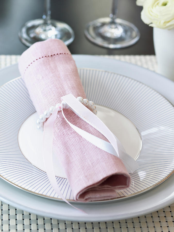 Elegant Place Setting With Napkin And Photograph by Johner Images