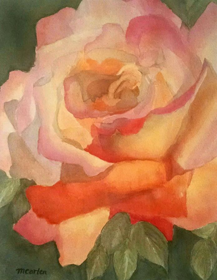 Elegant Rose Painting by M Carlen