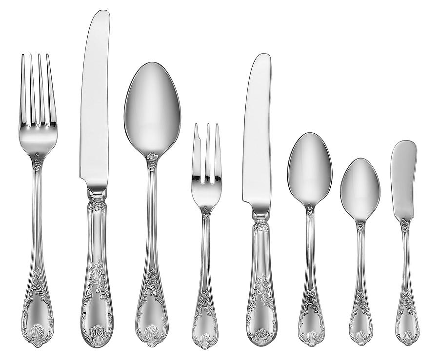 Elegant Silverware Set (Clipping Path) Photograph by Alphacat