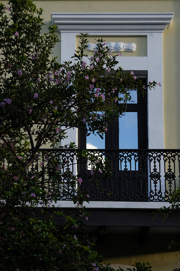 Elegant Tropical Balcony - the Beautiful Colonial Architecture of Old San Juan Photograph by Georgia Mizuleva