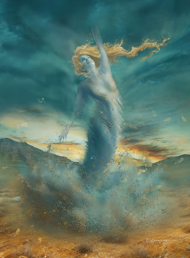 Fantasy Digital Art - Elements - Wind by FireFlux Studios