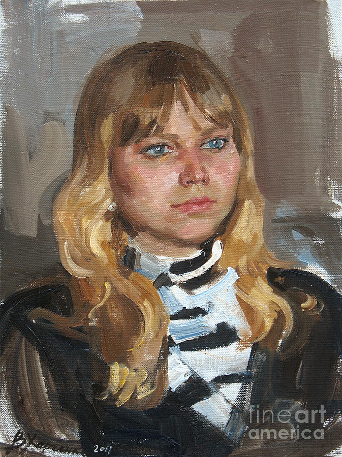 Portrait Painting - Elena by Victoria Kharchenko