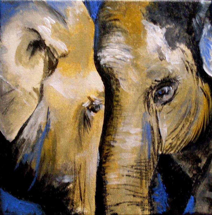 Elephant 2 Painting by Anne Gardner