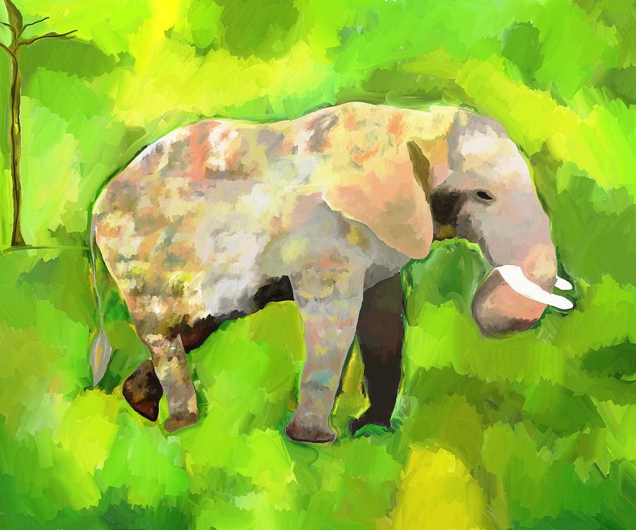 Wildlife Painting - Elephant 4 by Jeanne Fischer