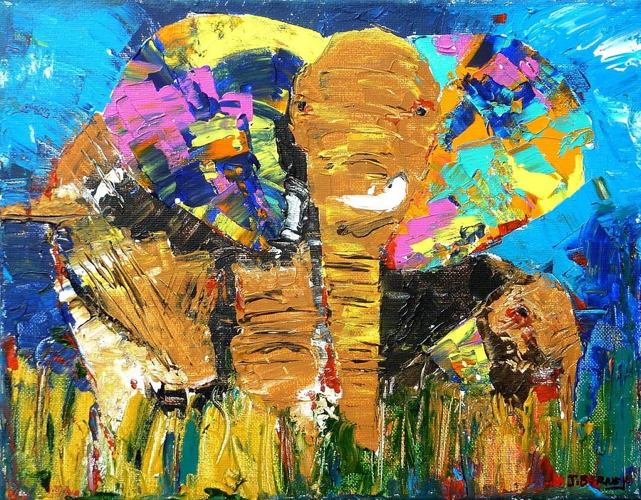 Elephant 4 Painting by John Barney