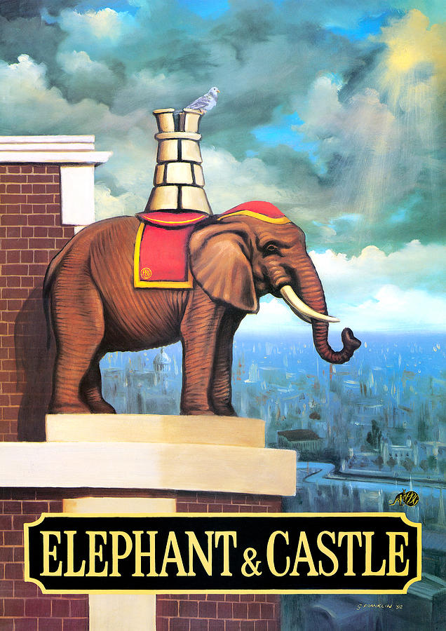 Elephant Castle Painting by MGL Meiklejohn Graphics Licensing