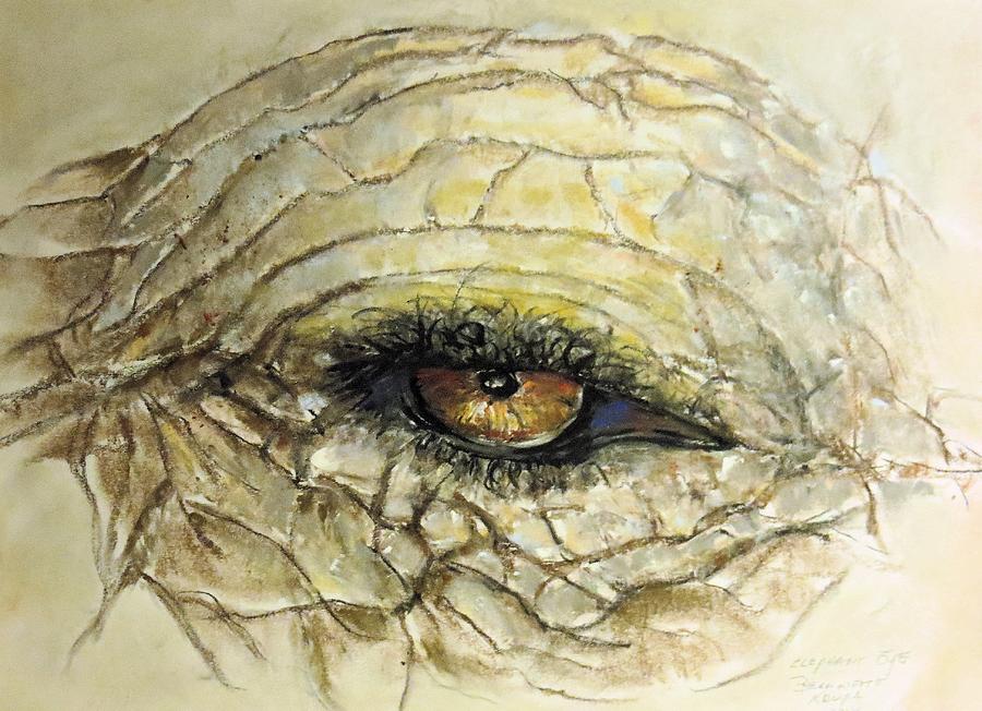 Elephant Eye - I Painting by Bernadette Krupa